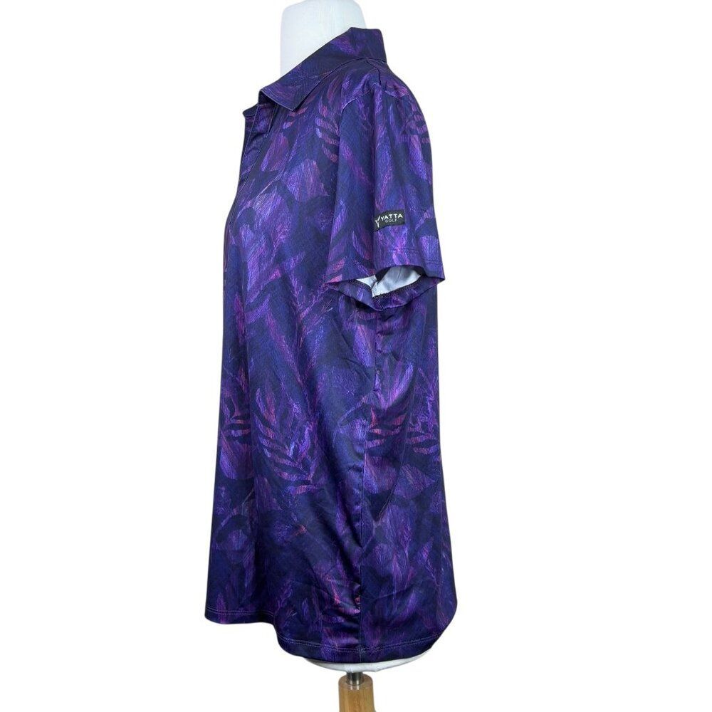 Yatta Golf Women's Violet Vogue Purple Performance Short Sleeve Polo - Picture 3 of 8